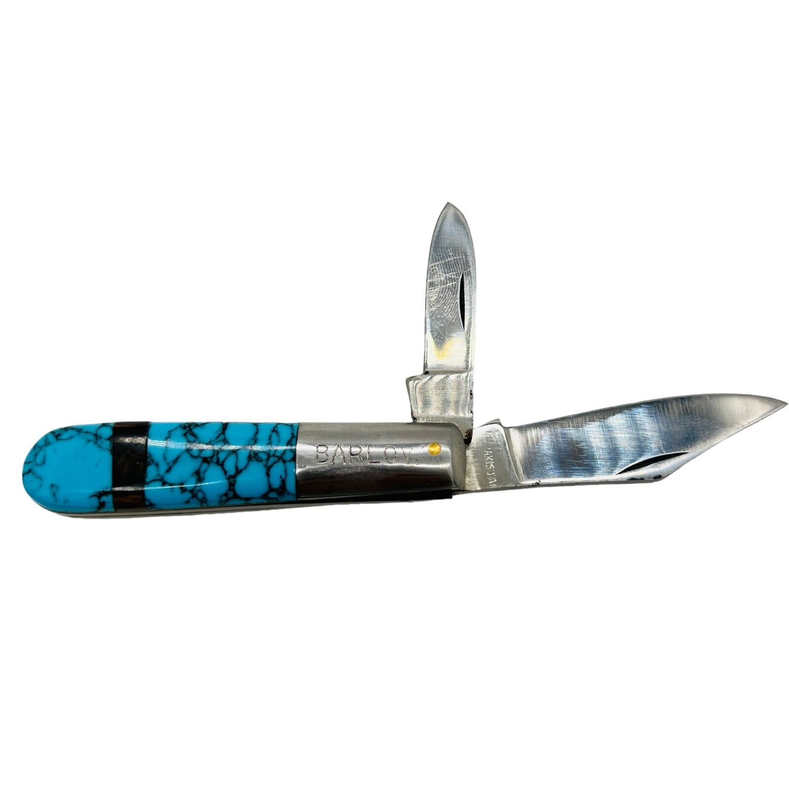 Vintage BARLOW Blue Handle 2-BLADE POCKET KNIFE