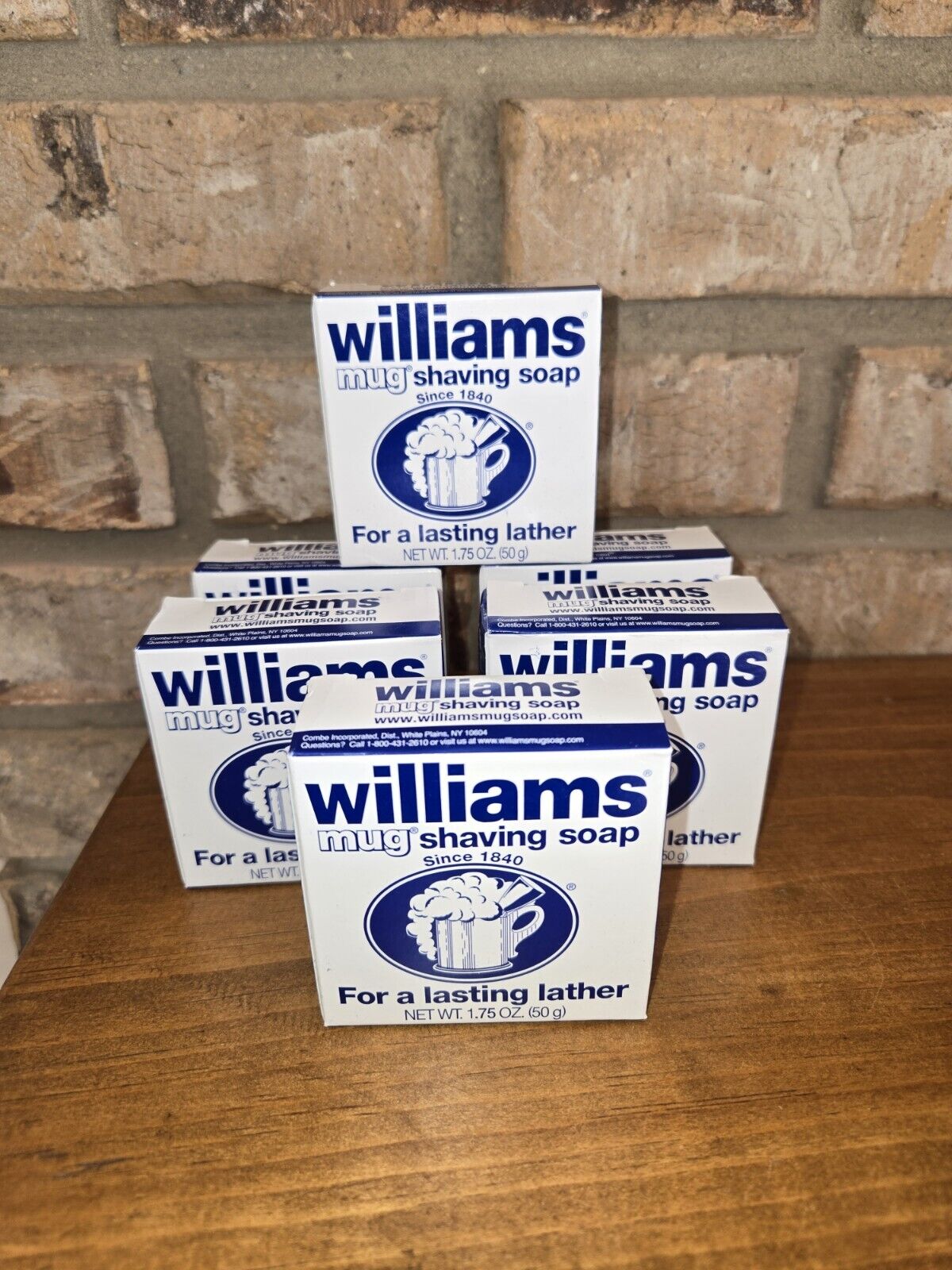Vintage Williams.mug Shaving Soap-6 Boxes