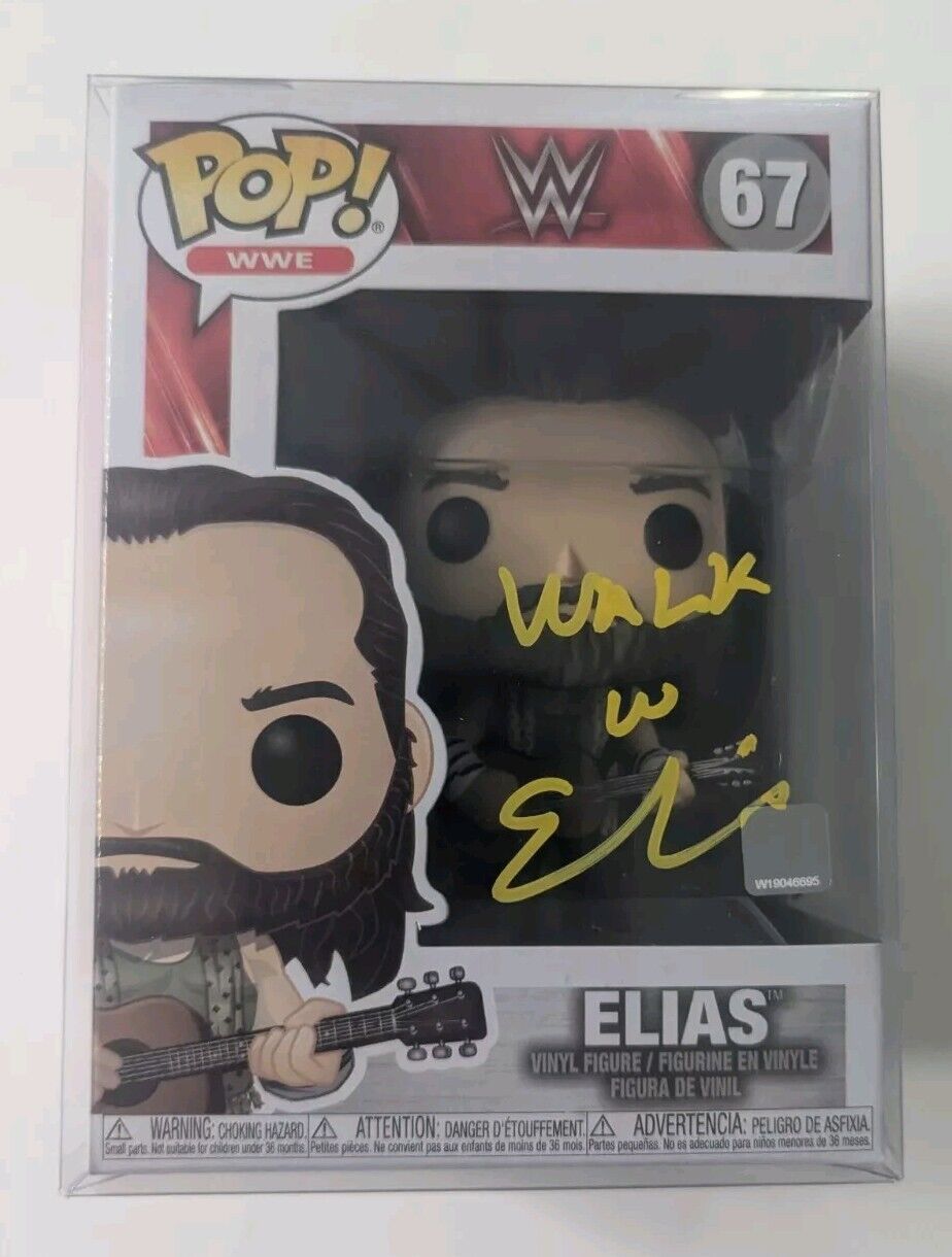Funko POP WWE #67 Elias(Ezekiel/Elijah) Autographed Signed, Walk With Elias DPO