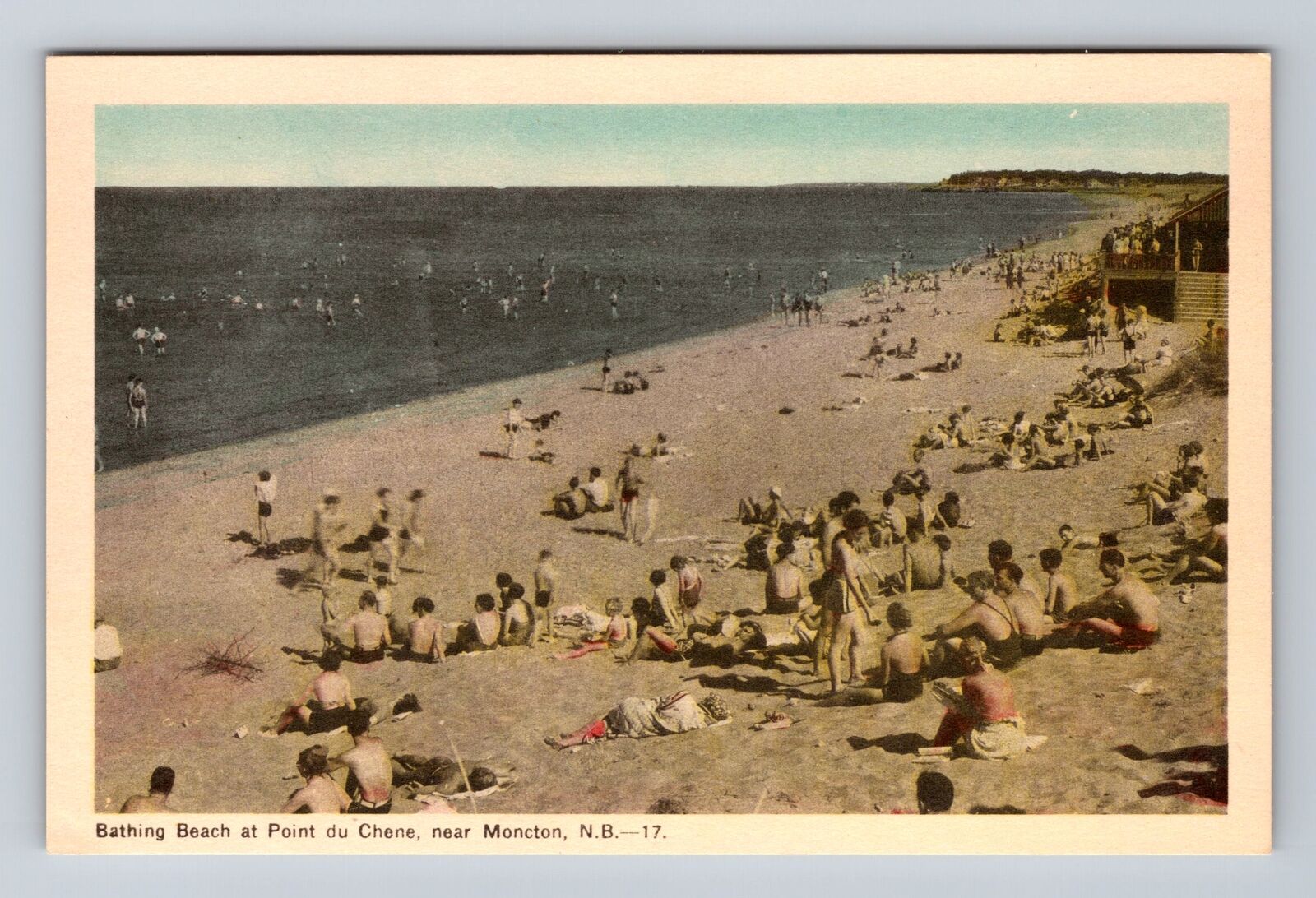 Moncton NB-New Brunswick Canada, Bathing Beach, Point du Chene Vintage Postcard