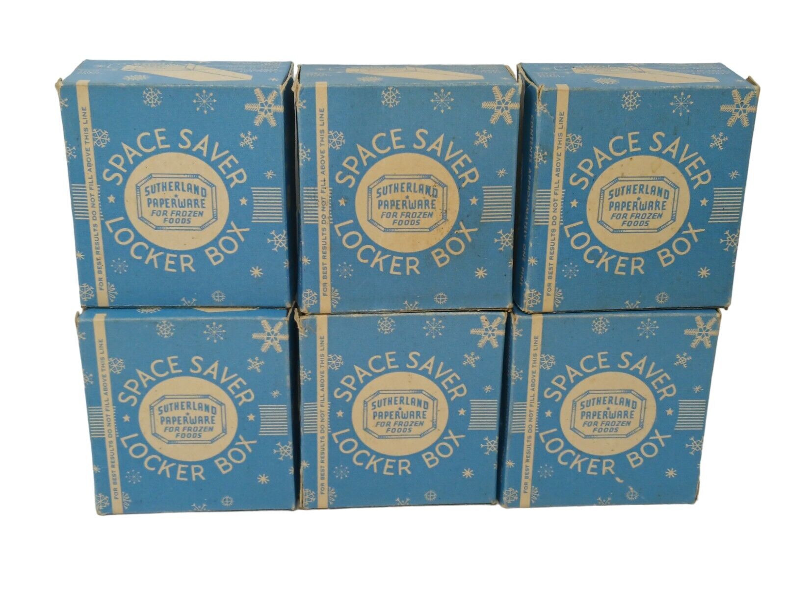 VTG Space Saver Frozen Locker Boxes Pint Boxes 1940s Sutherland Paperware (6)