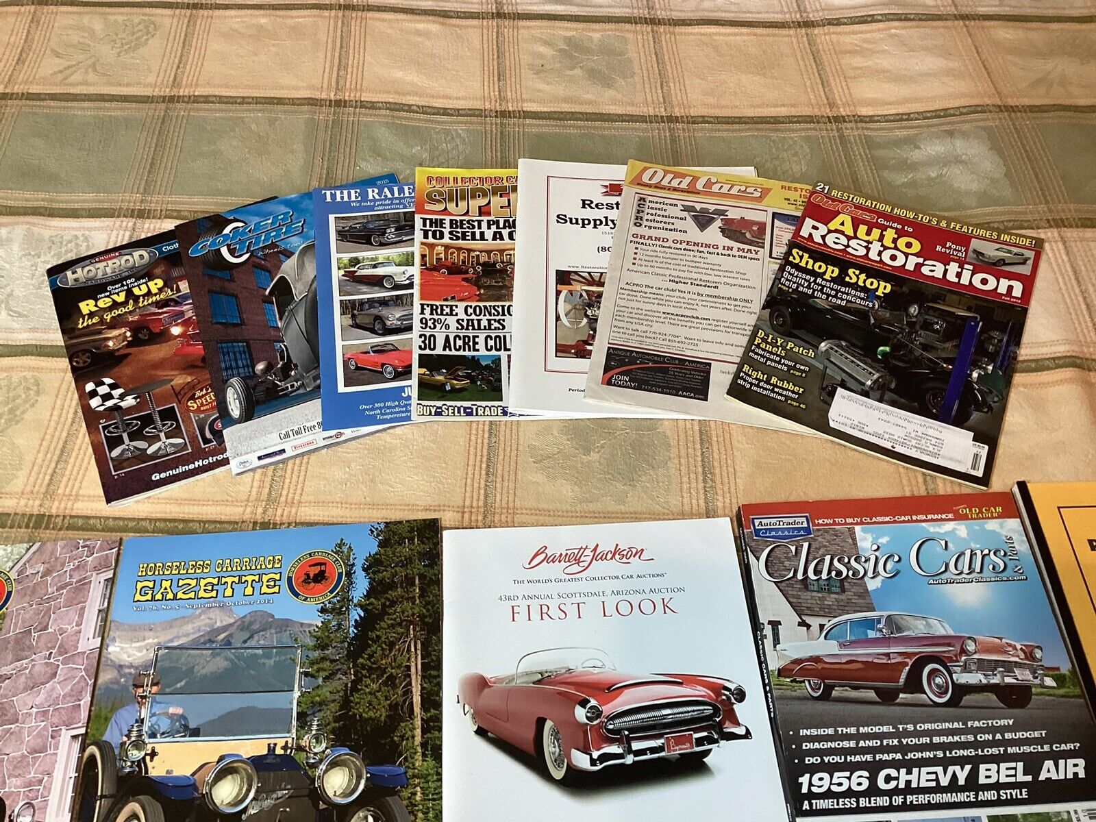 Lot of Classic Car Magazines & Catalogs Barrett  Jackson Packard More