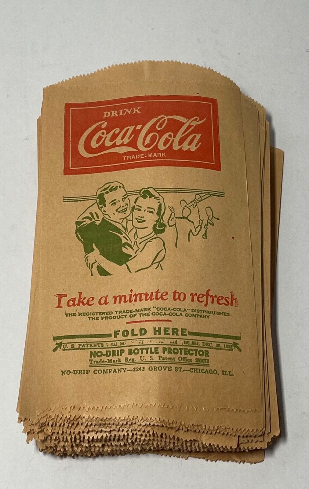 1946 Coca Cola No-Drip Bottle Protector  