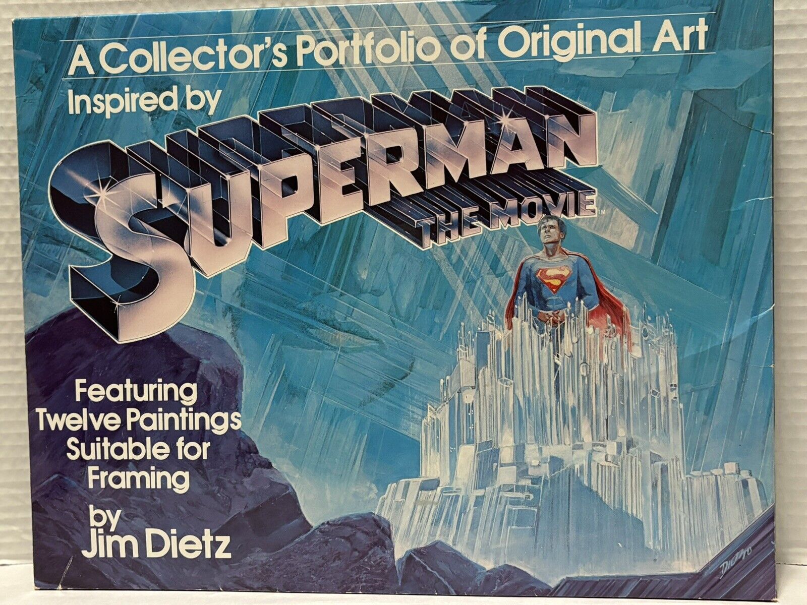 A Collectors Portfolio Of Original Art Inspired By Superman. By Jim Dietz