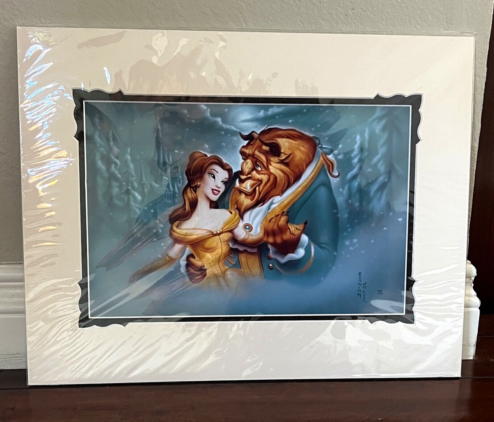 Disney Parks Beauty and the Beast Matted Deluxe Art Print by Noah Elias 14\