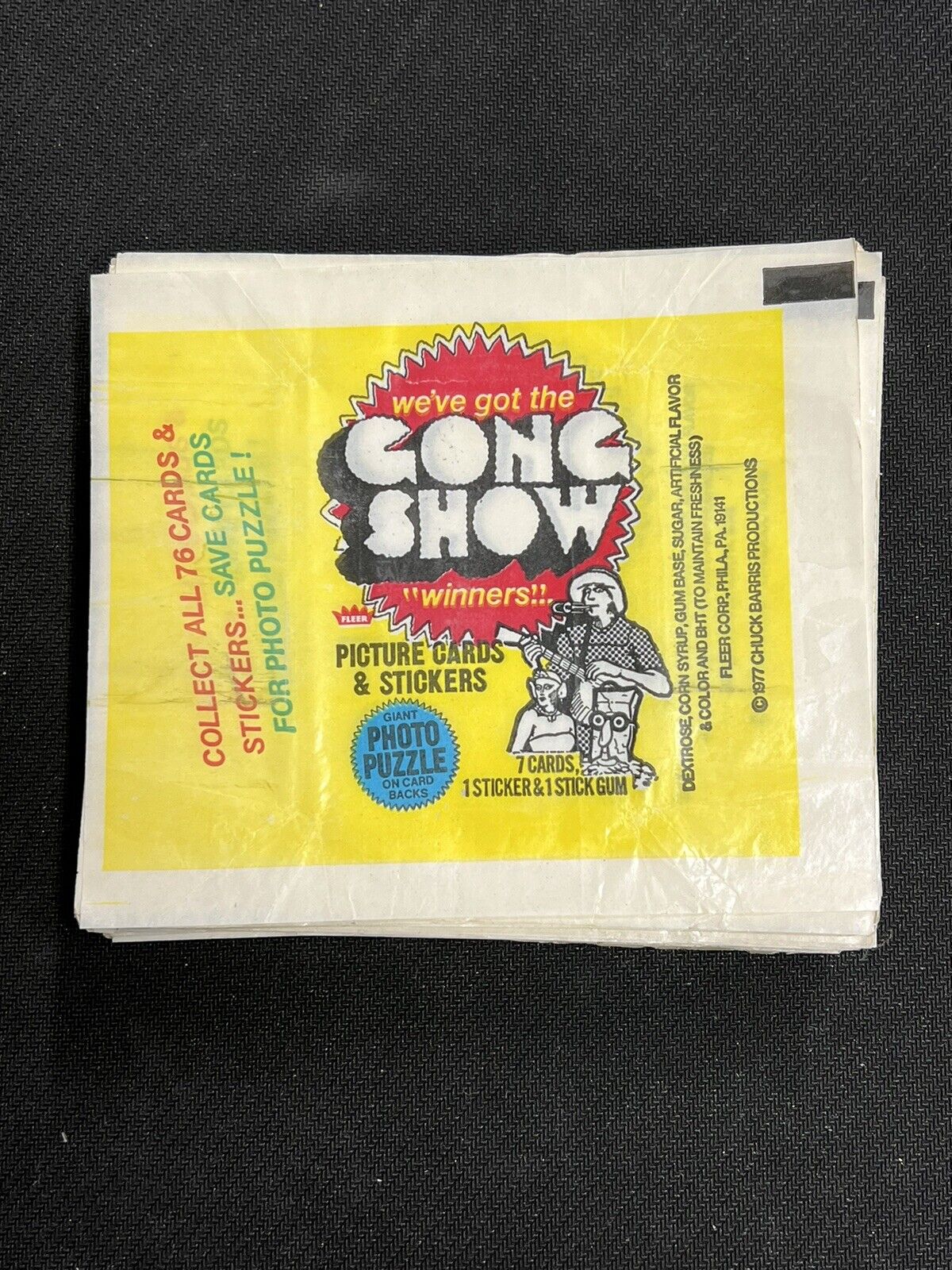 Used Wax Wrapper Lot ( 250+ ) 1977 Fleer Gong Show