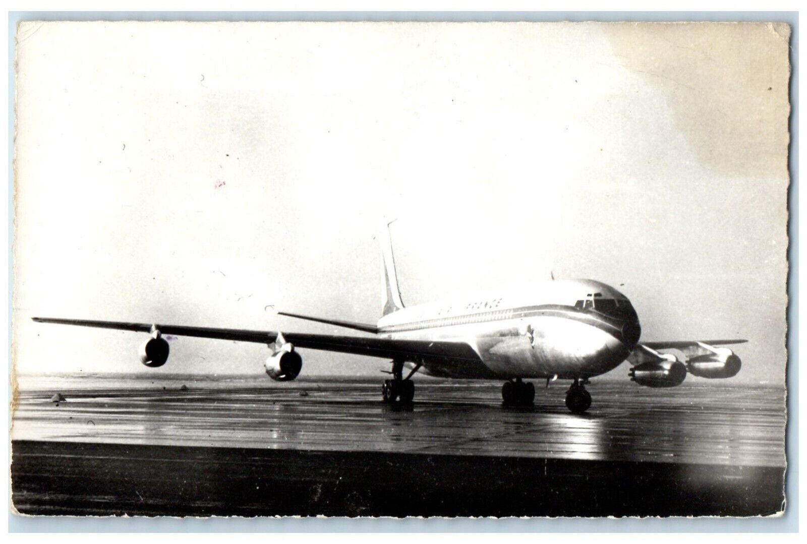 c1960s Boeing 707 Intercontinental Airplane Seattle USA RPPC Photo Postcard
