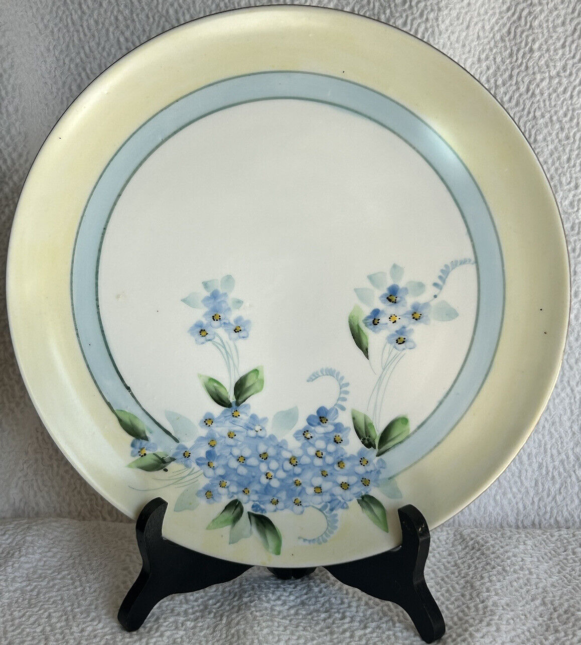 Antique Luncheon Plate Nippon Forget-me-nots Beautiful pastel Colors Gorgeous