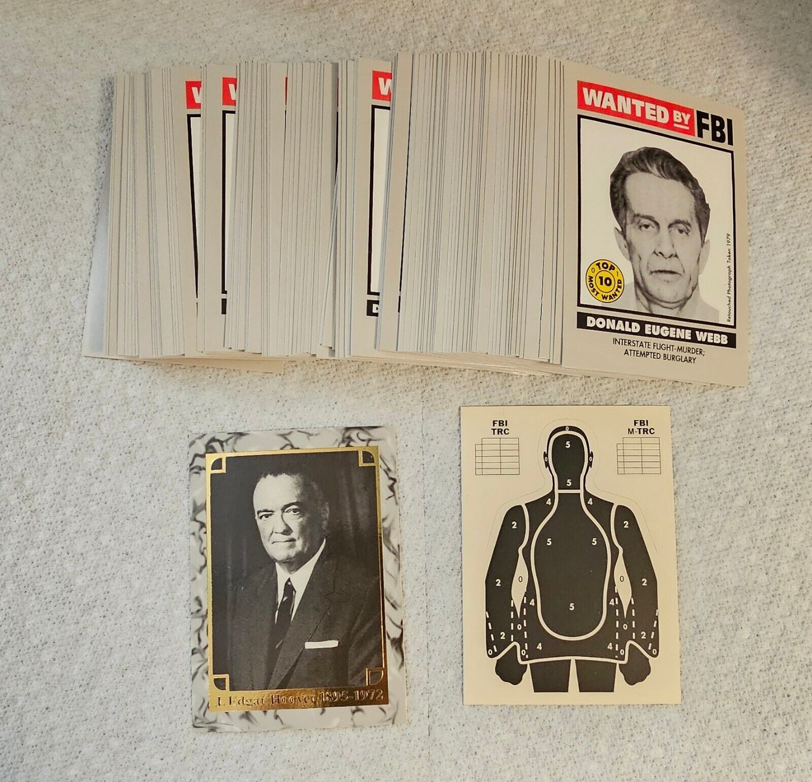 1993 Wanted By The FBI Complete Card Set 1-100 & 2 Bonus Insert Cards.  See List