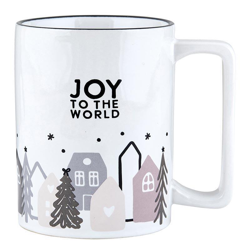 Joy To The World Holiday Organic Mug Pack of 4 Size 16 oz 4.5 in H