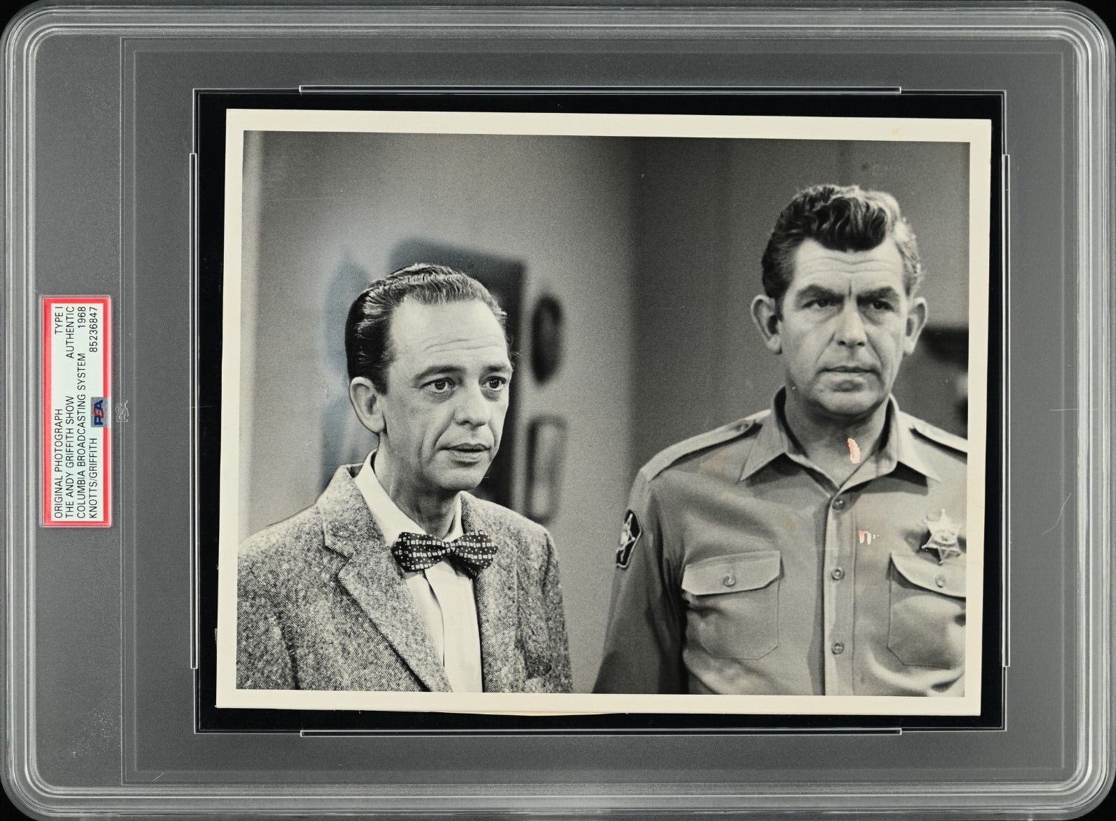 Don Knotts & Andy Griffith Show 1968 PSA Authentic Type 1 Original Vintage Photo
