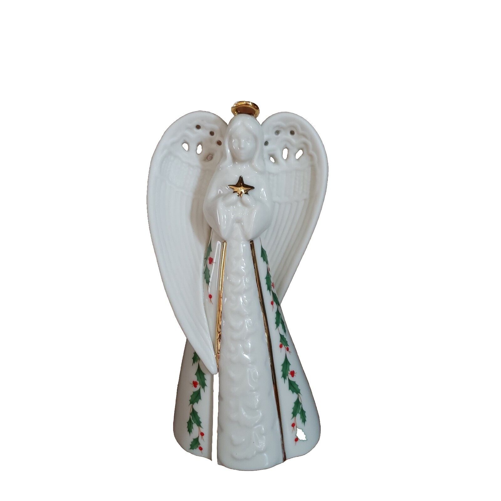 Lenox Angel Figurine 5 Inch Small White Porcelain Gold Trim