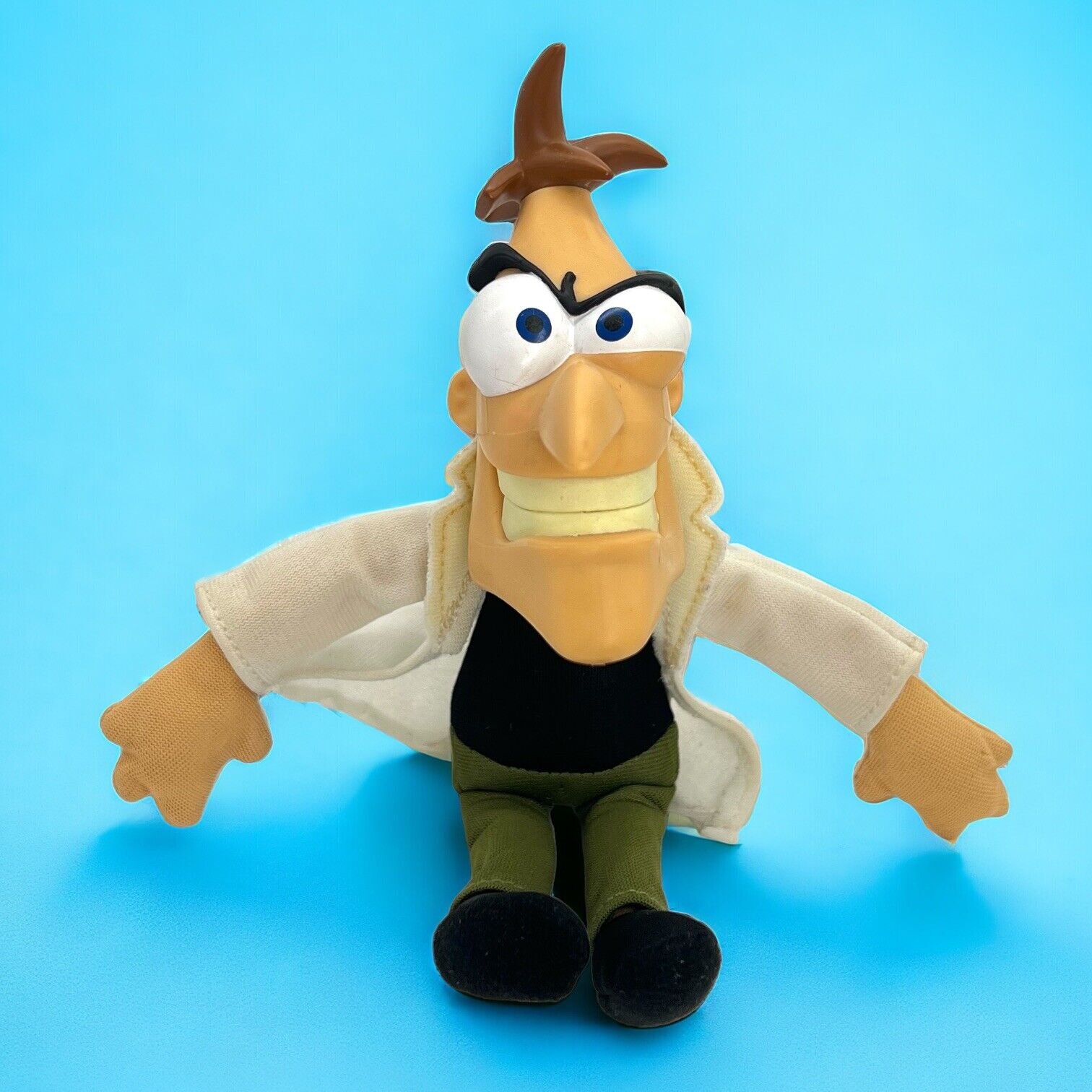 Jakks Disney XD Phineas & Ferb Dr Heinz Doofenshmirtz Gabble 8” Vinyl/Plush Doll