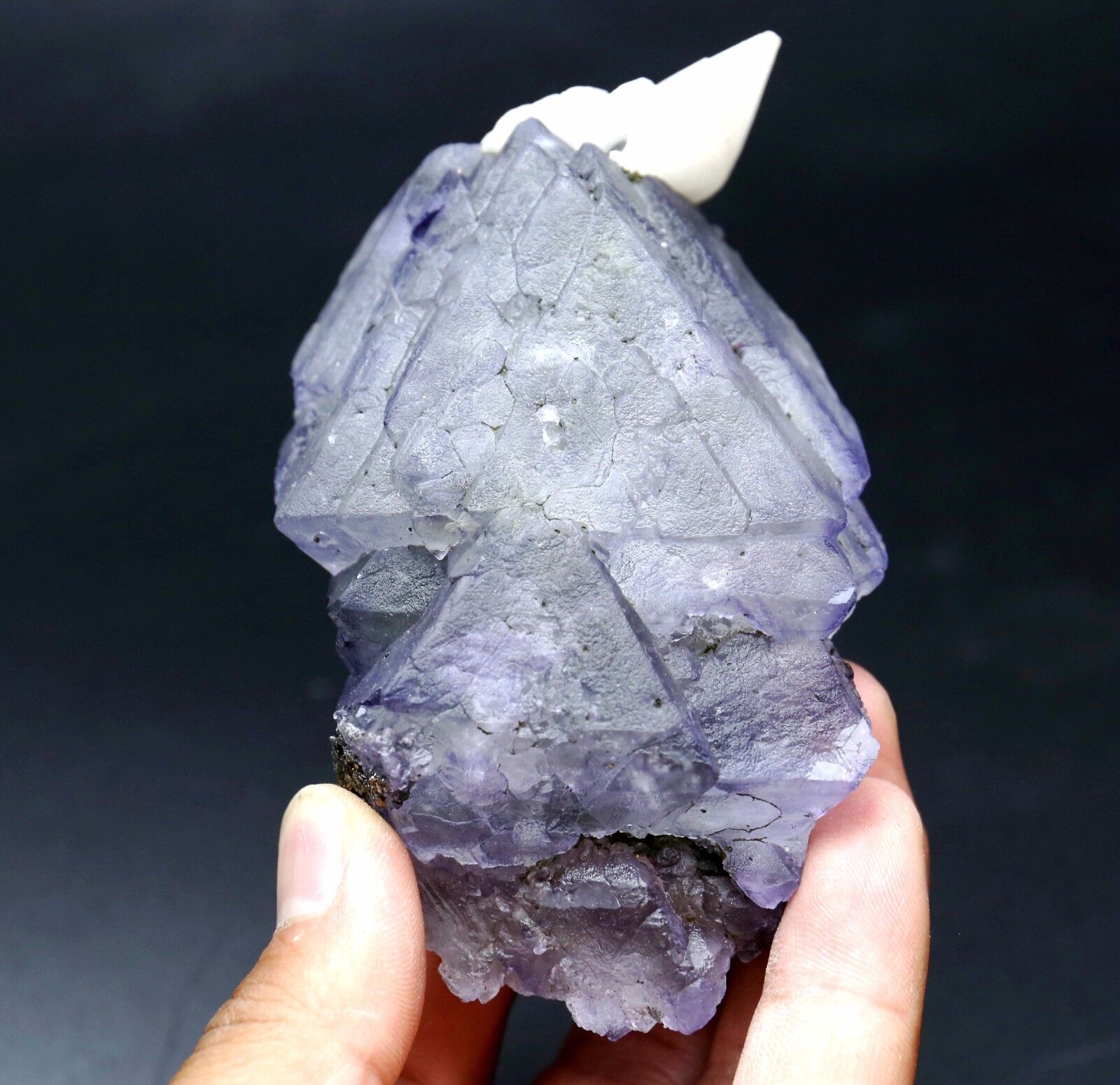 Natural rare beautiful  purple fluorite calcite Mineral Specimen/China   A0512