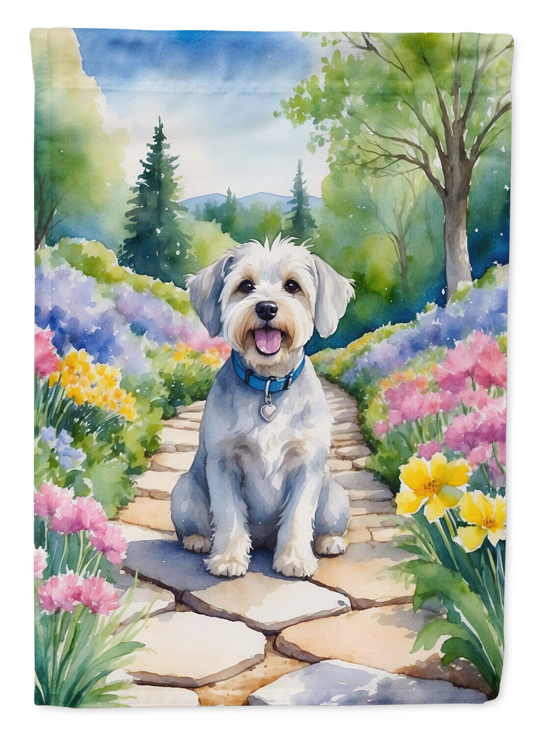 Dandie Dinmont Terrier Spring Path Flag Canvas House Size DAC6616CHF