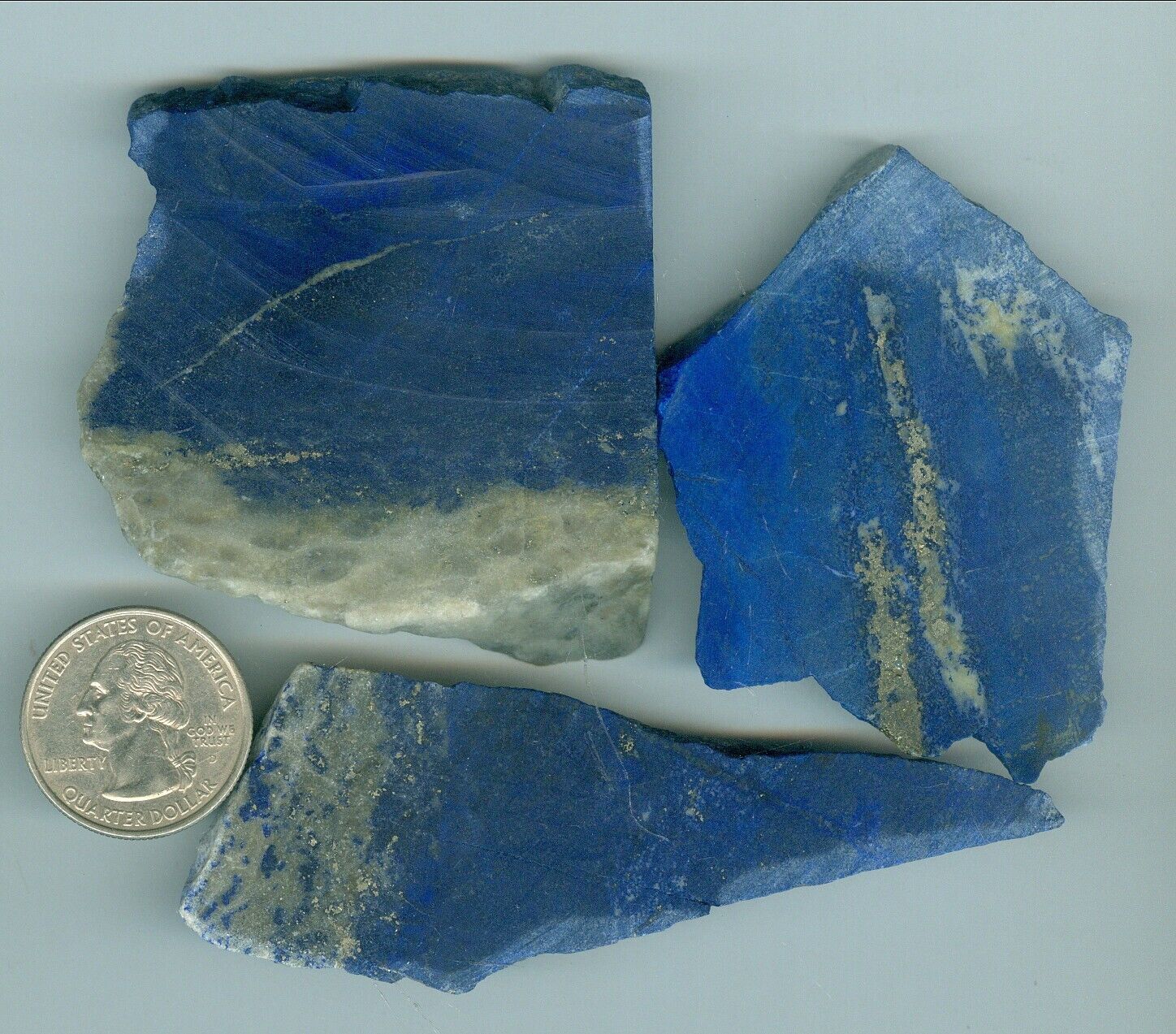 Natural Deep Blue Lapis 151 grams of Deep Rich Blue Natural Lapis cabbing rough