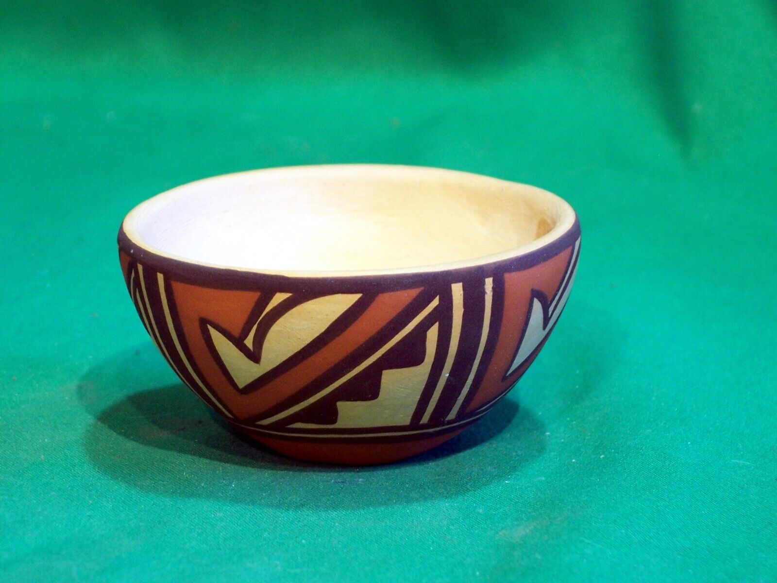 Zuni Pueblo Polychrome Miniature Bowl by Priscilla Peynetsa - Beautiful