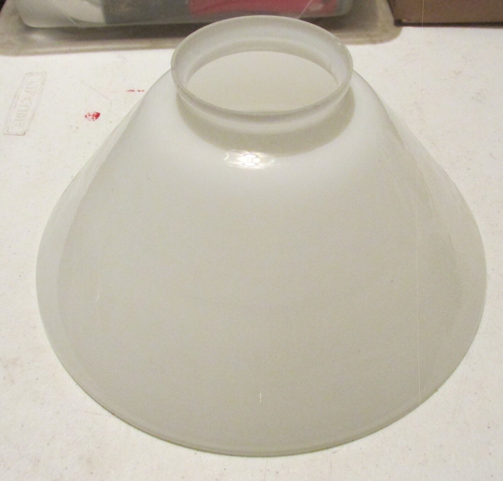 antique milk glass shade large size 10\