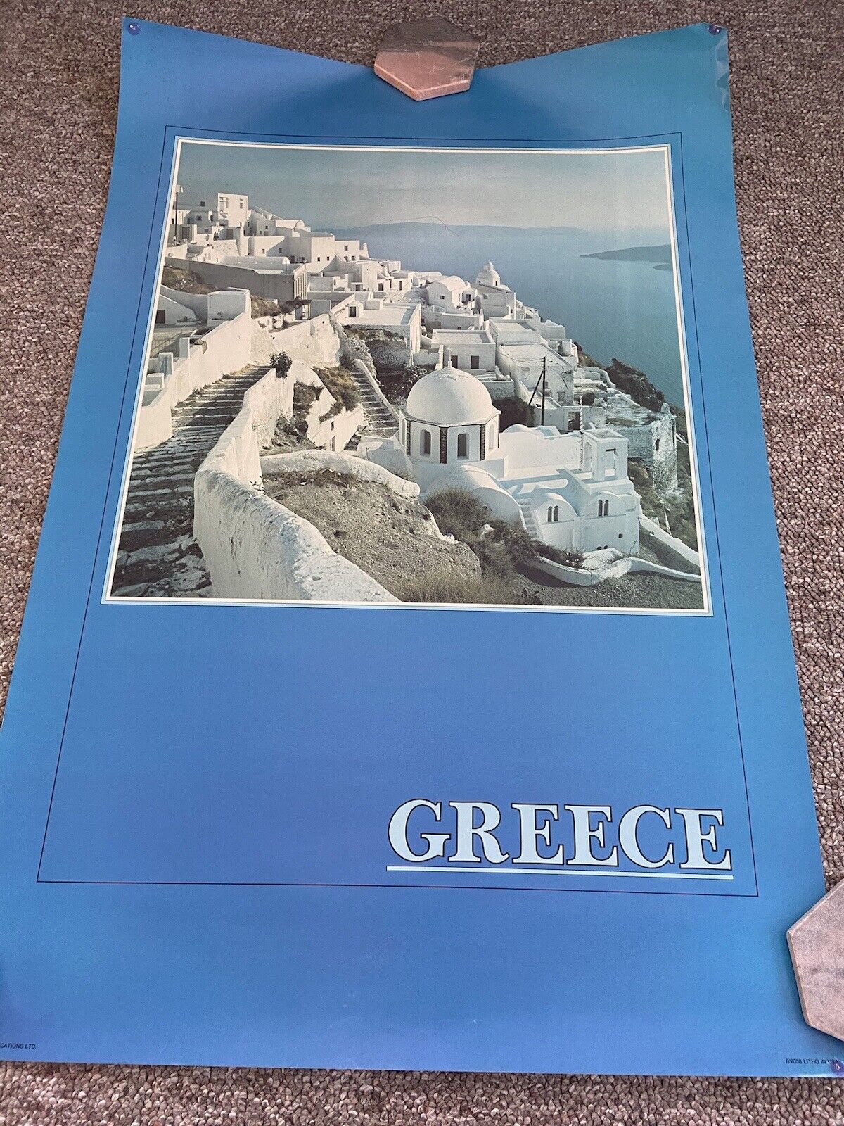 Greece Poster Vintage Festival Travel 1970s
