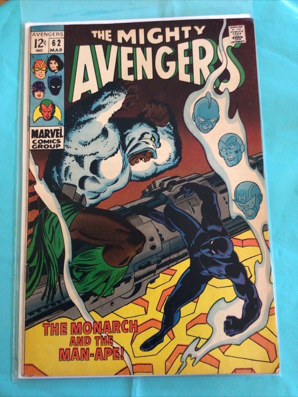 Avengers #62 FN/VF 7.0, 1st Appearance Man-Ape; Black Panther, Hawkeye