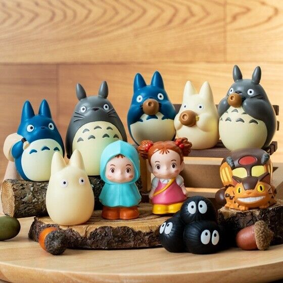 Studio Ghibli My Neighbor Totoro Finger Puppets Complete Set 10 Piece PVC NEW