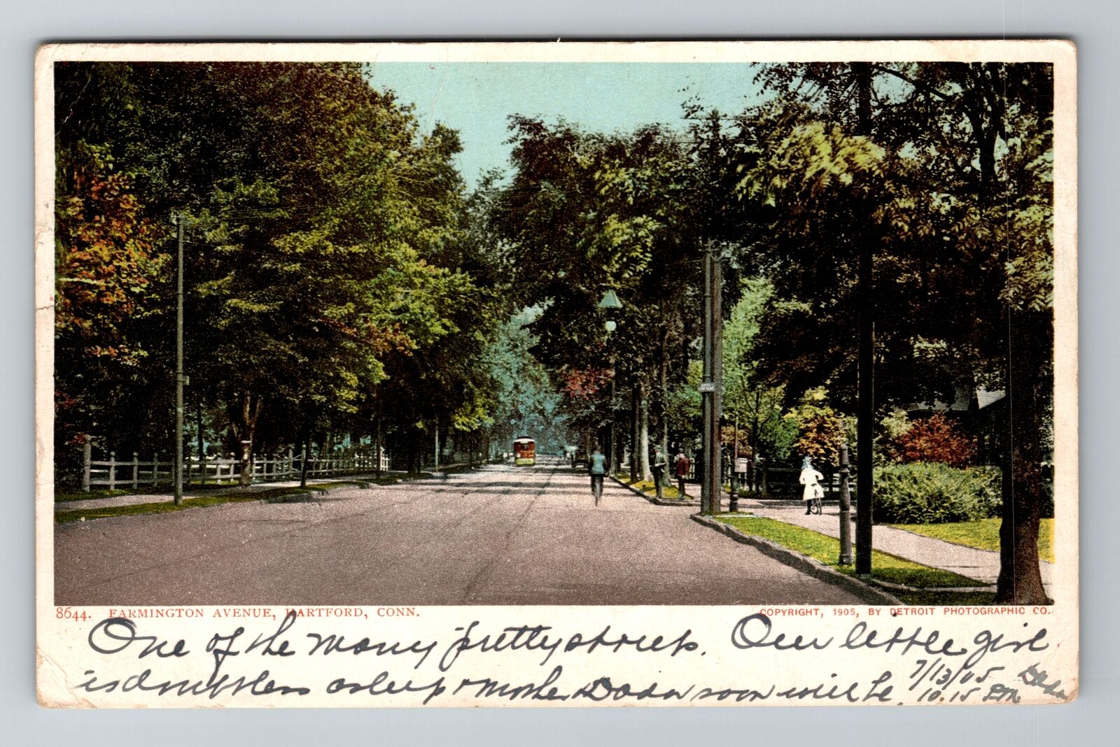 Hartford CT-Connecticut, Farmington Avenue, c1905 Antique Vintage Postcard