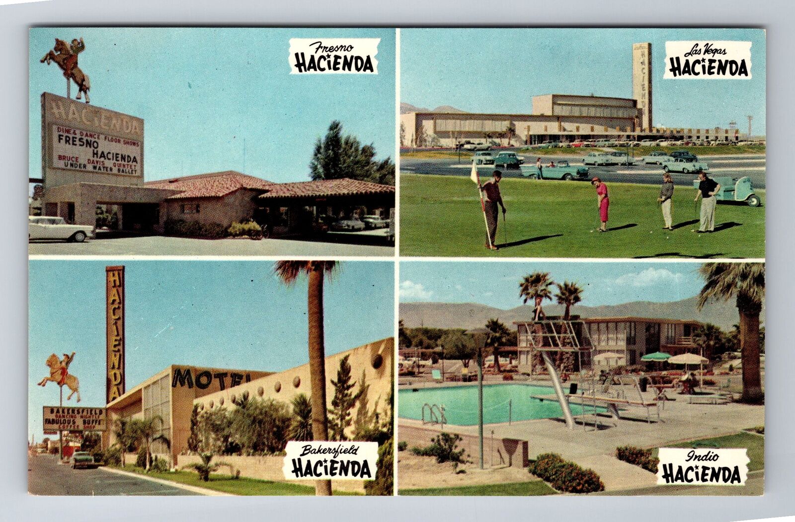 CA-California, View Of Hotels, Antique, Vintage Souvenir Postcard