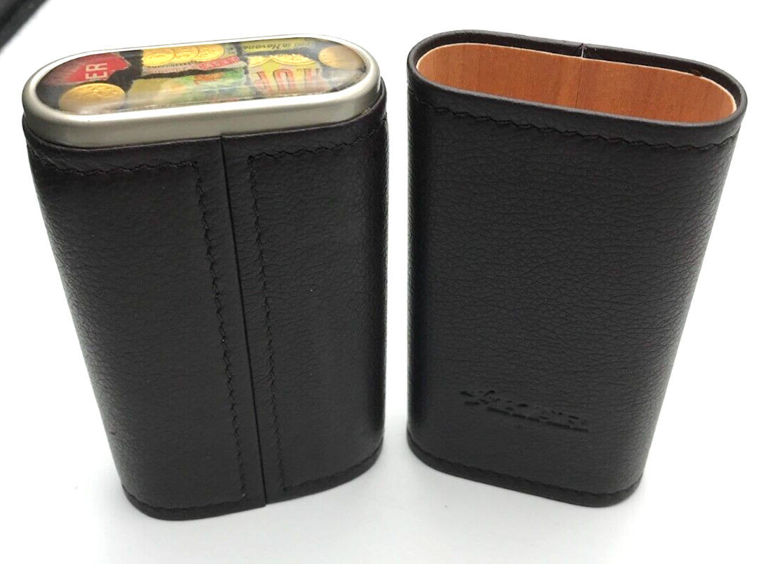 Xikar Envoy Havana Collection Brown Pocket Travel Cigar Case 3x52 Or 2x54 Ring