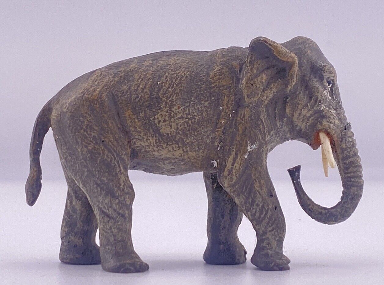 Gorgeous Cold Painted Antique Austrian Vienna Bronze Elephant