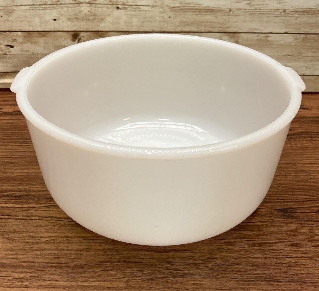 Vintage Glasbake 19CJ Mixing Bowl For Sunbeam Stand Mixer White Milk Glass