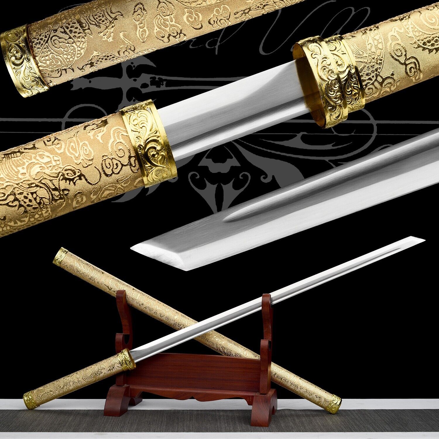 Handmade Katana/High manganese steel/Samurai Sword/Full Tang/Collectible/Sharpe