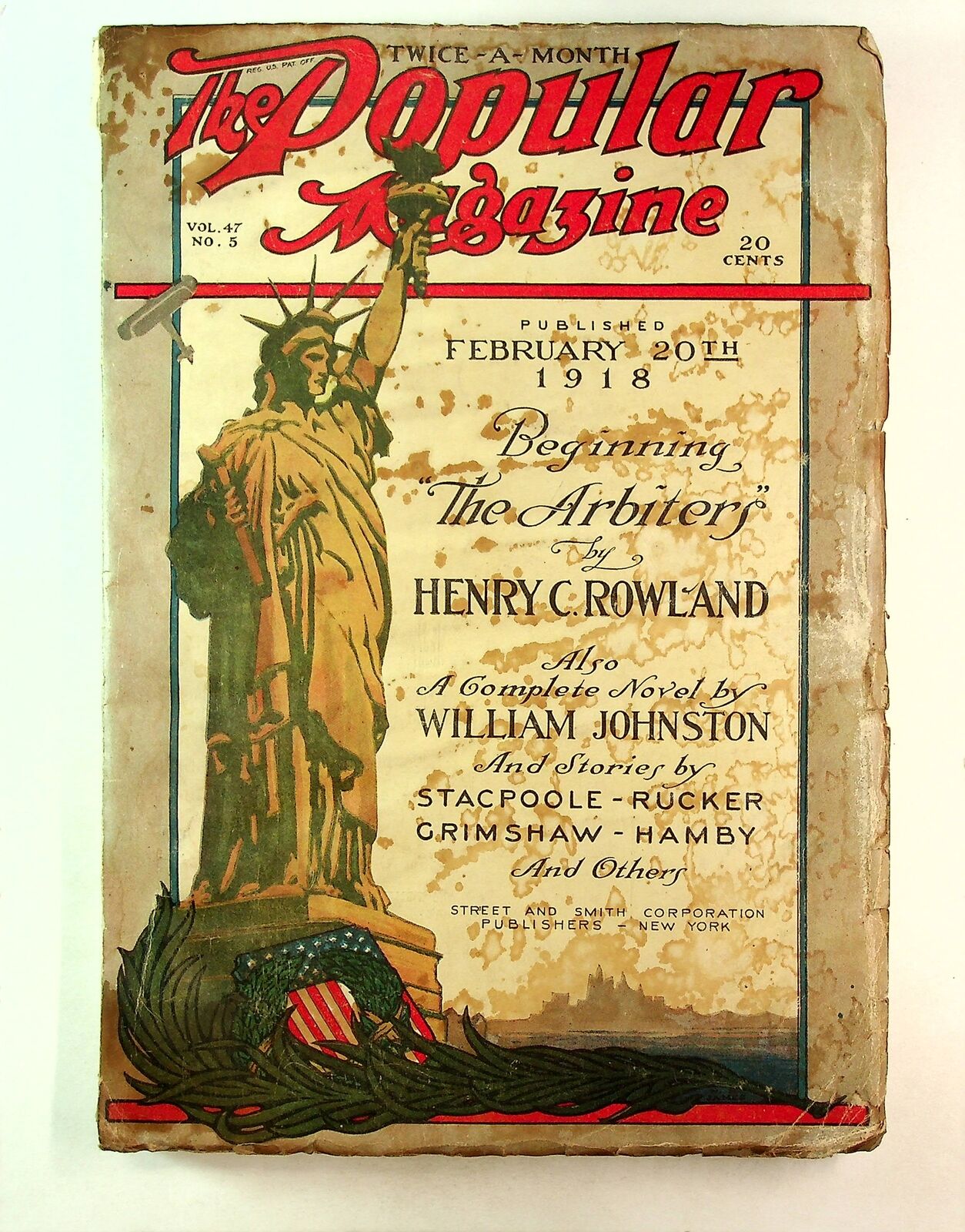 Popular Magazine Pulp Feb 20 1918 Vol. 47 #5 FR/GD 1.5