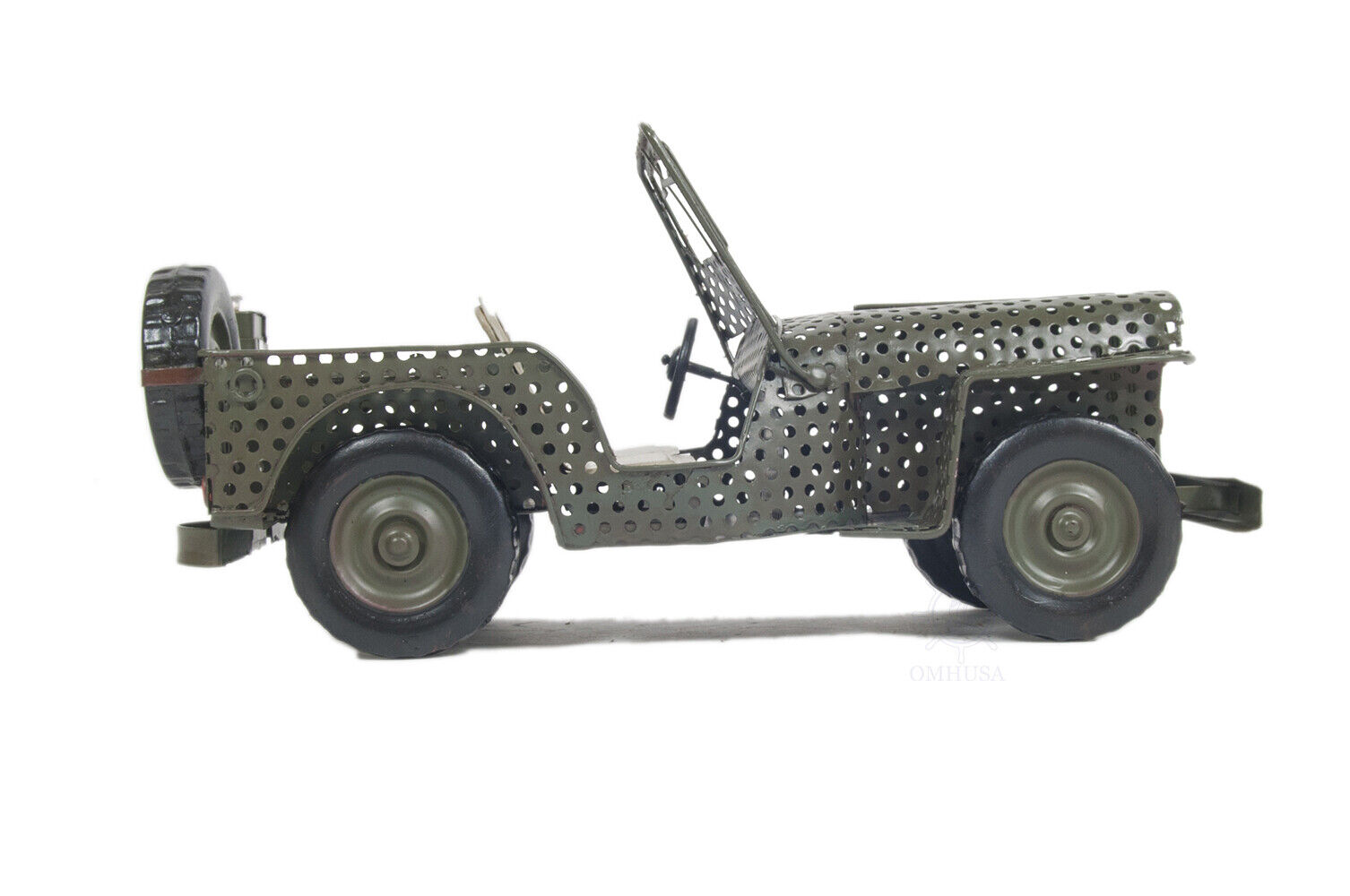1945 Willys CJ-2A Overland Open Frame Jeep Model iron Model Car