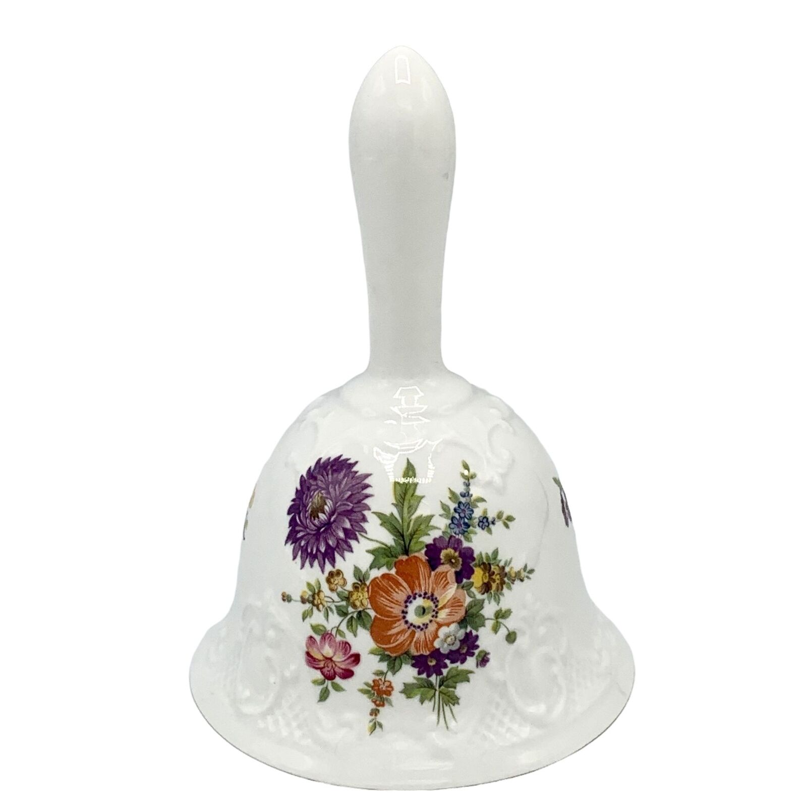 Hammersley Decorative Bell Fine Bone China Floral The Danbury Mint Vintage