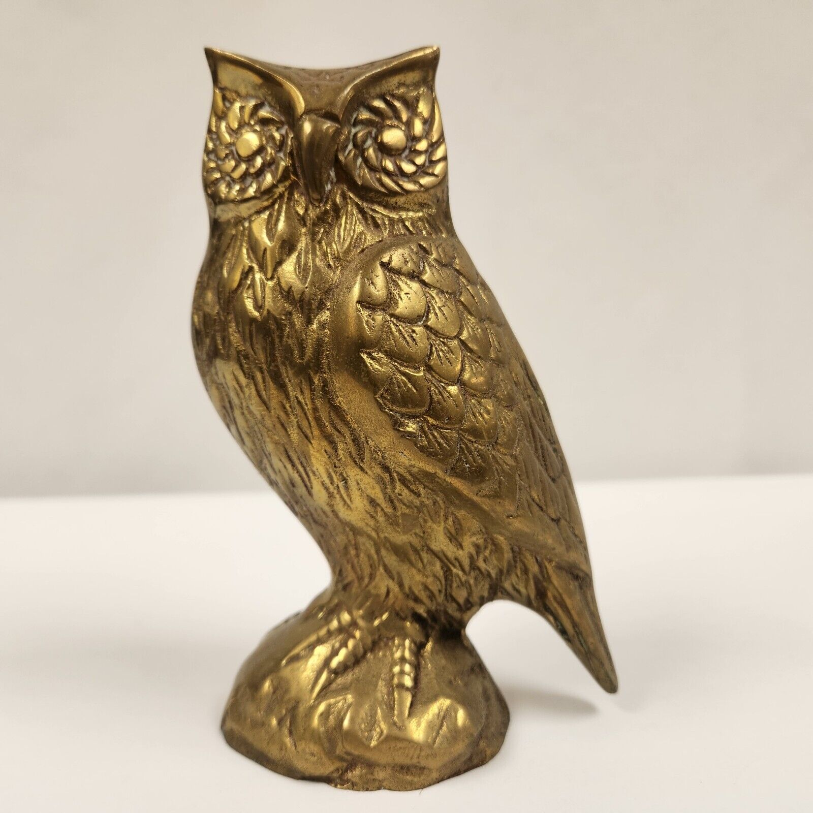 Vintage Brass Owl 6 Inch High