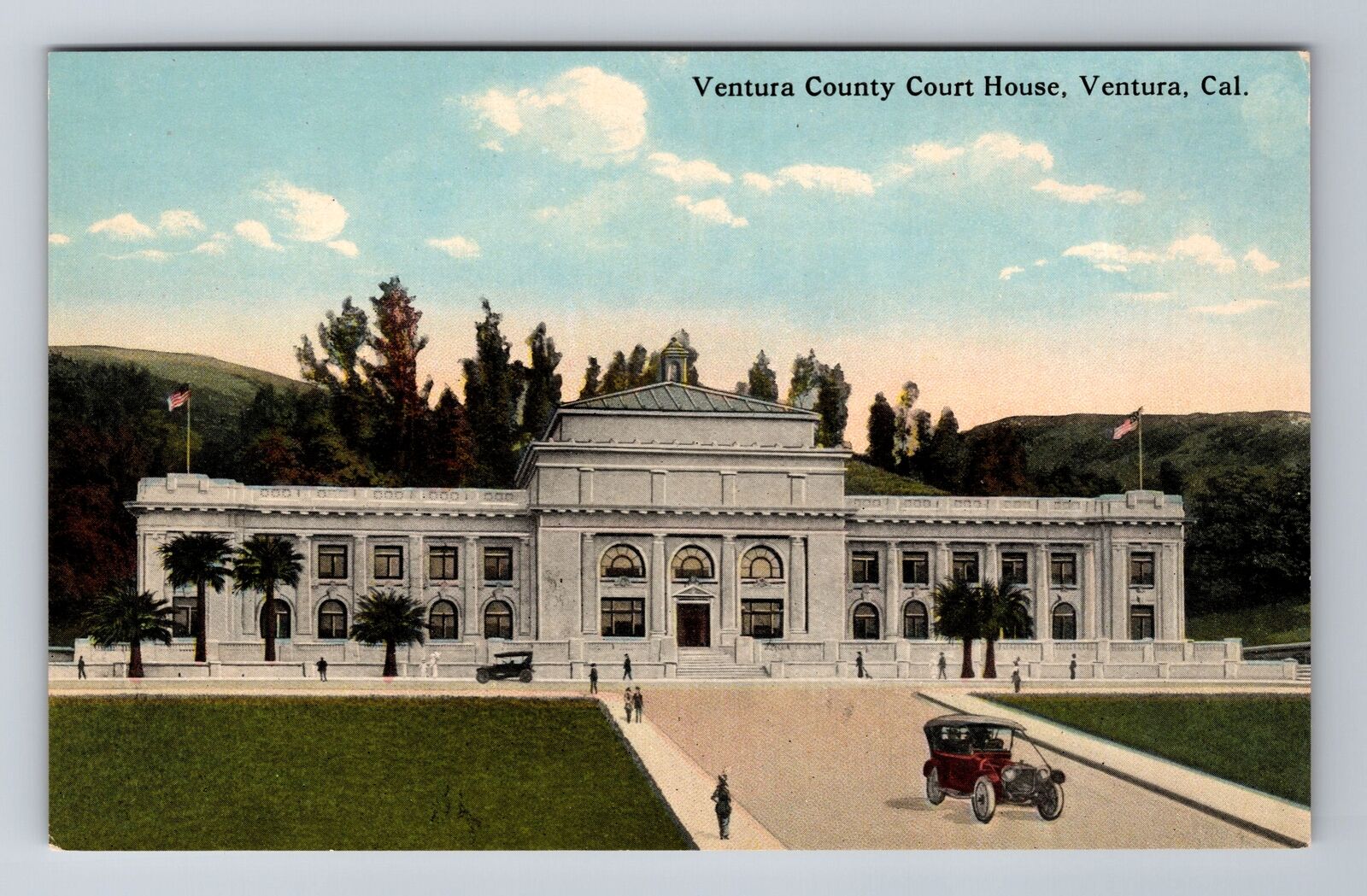 Ventura CA-California, Ventura County Courthouse, Antique, Vintage Postcard