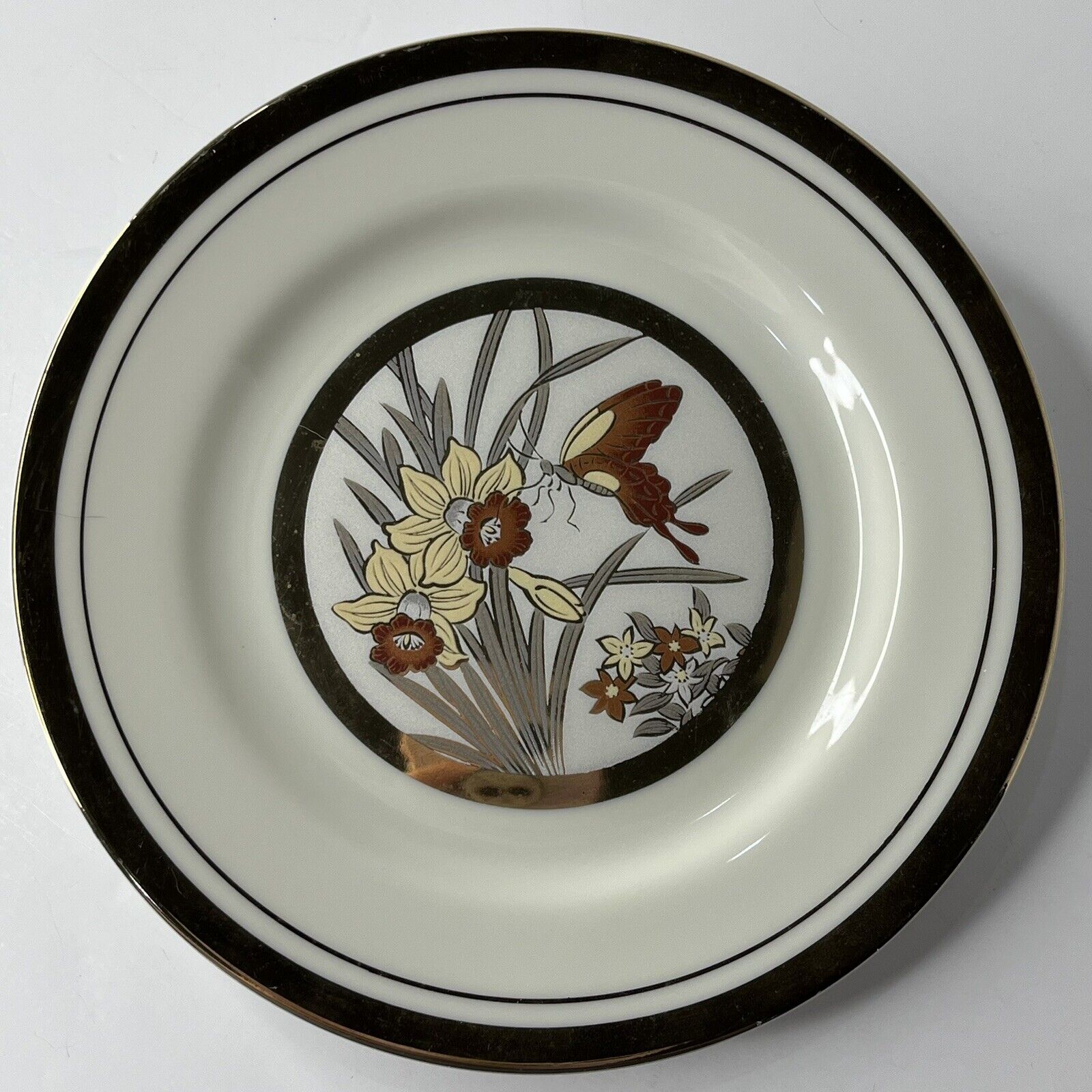 Artmark Chicago LTD Butterfly Gold Trim Collectors Plate Japan 1985 6 3/8”