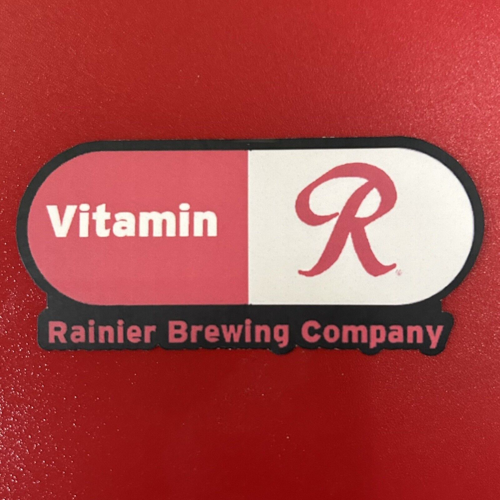 Rainier Beer Vitamin R Vinyl Sticker 3” Brewery Classic Seattle WA