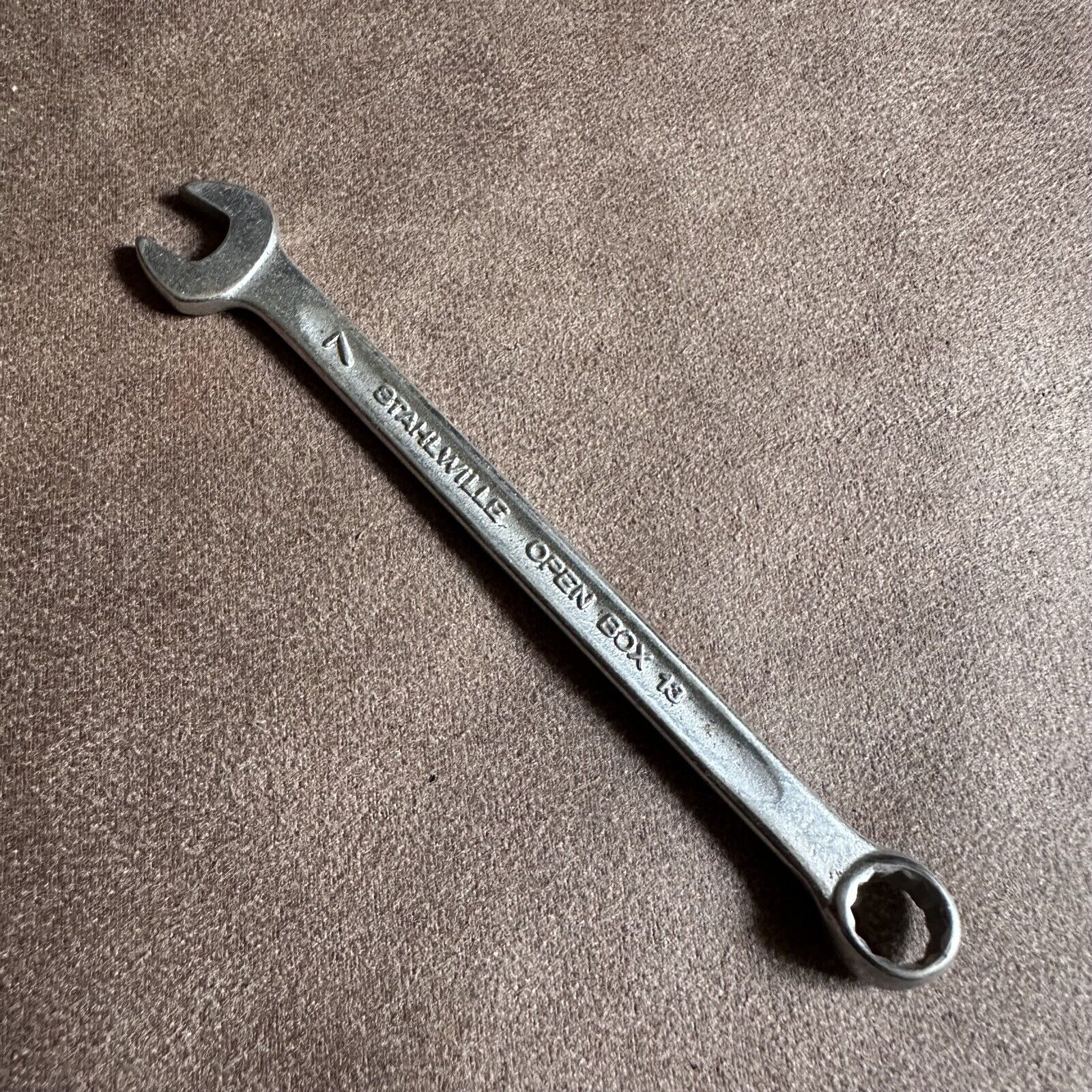 VINTAGE STAHLWILLE 7MM METRIC OPEN BOX COMBINATION RING OPEN SPANNER GERMANY