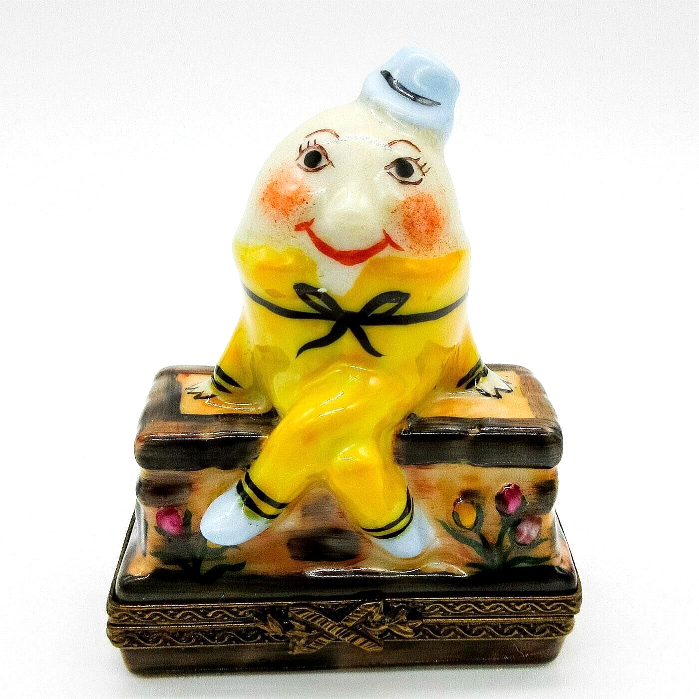 Genuine Hand Painted HUMPTY DUMPTY French Limoges Porcelain Trinket Box  NEW