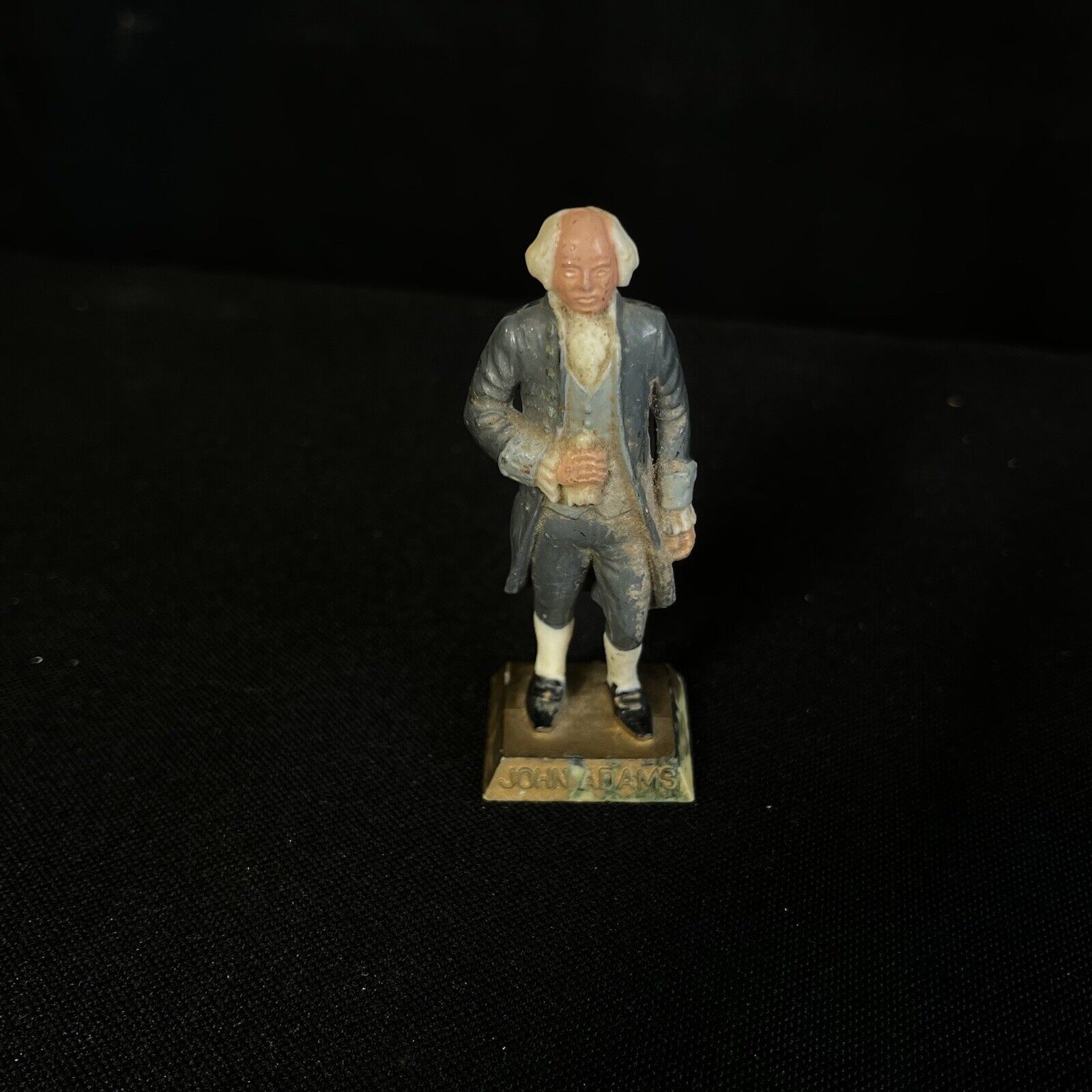 Vintage HK John Adams 2nd President 1969 Marx Toys Miniature Statue MINT