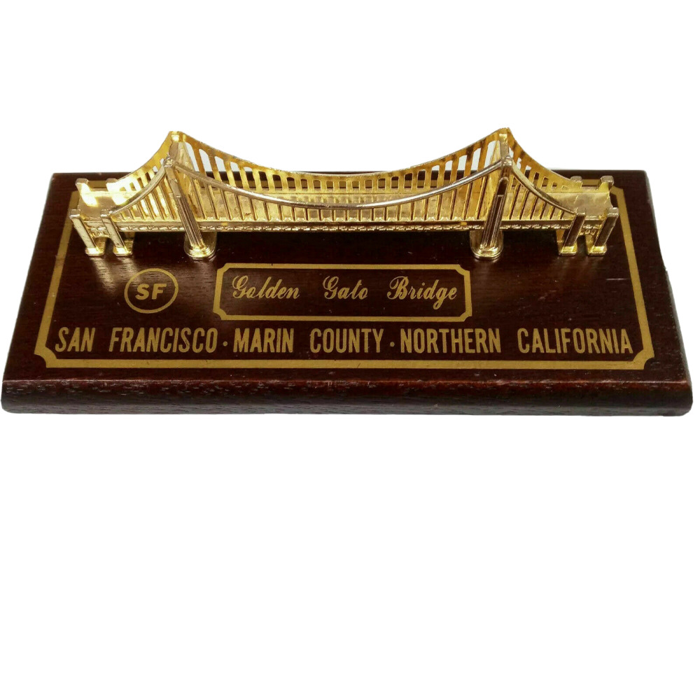 Vintage San Francisco Golden Gate Bridge Metal Miniature Building