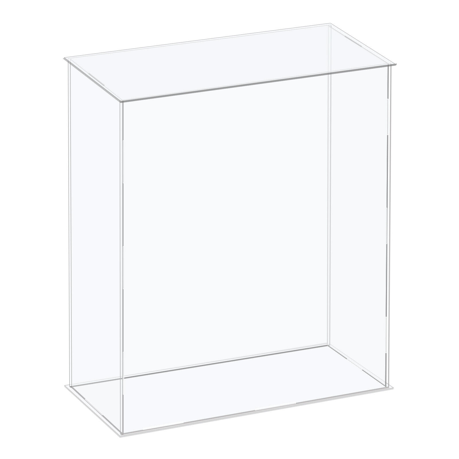 Acrylic Display Case Plastic Box Cube Storage Box Clear Showcase 8.3x4.3x12.2 in