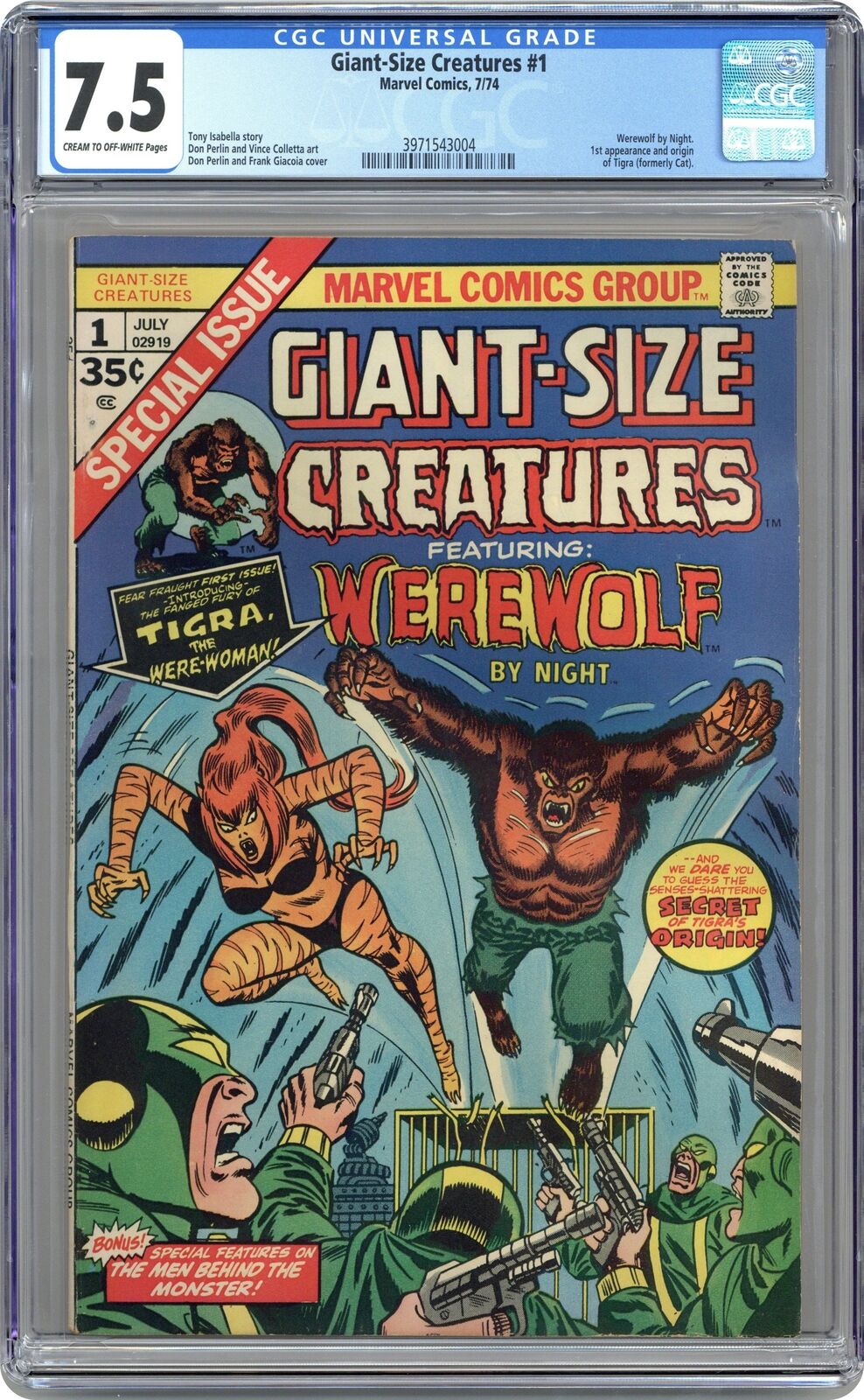 Giant Size Creatures #1 CGC 7.5 1974 3971543004