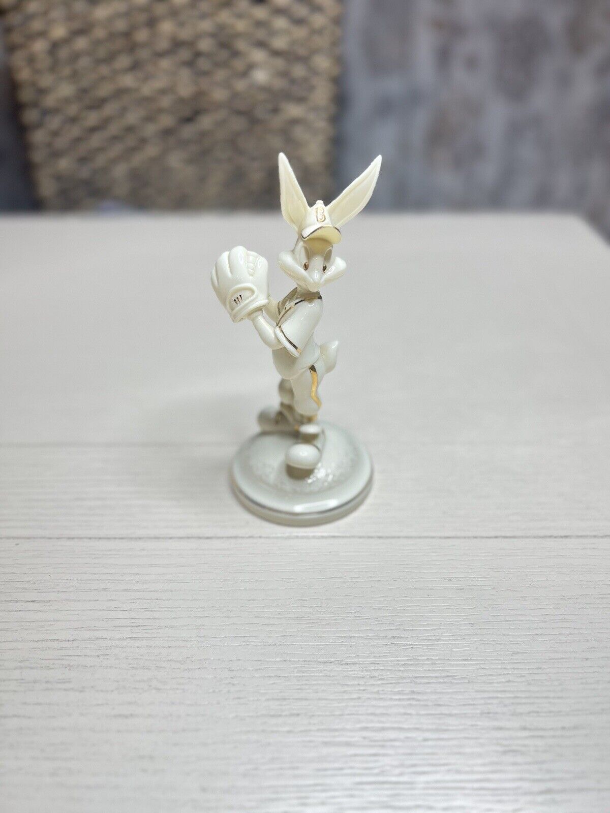 Lenox Fine China 24k Gold Warner Bros Baseball “Bugs” Figurine (No COA)
