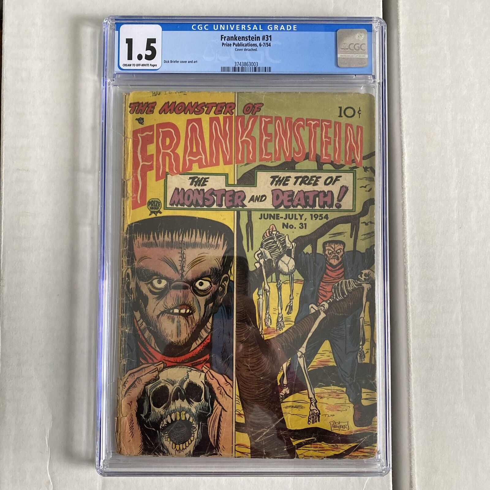 FRANKENSTEIN #31 CGC 1.5 Prize Publications 1954 The Monster of