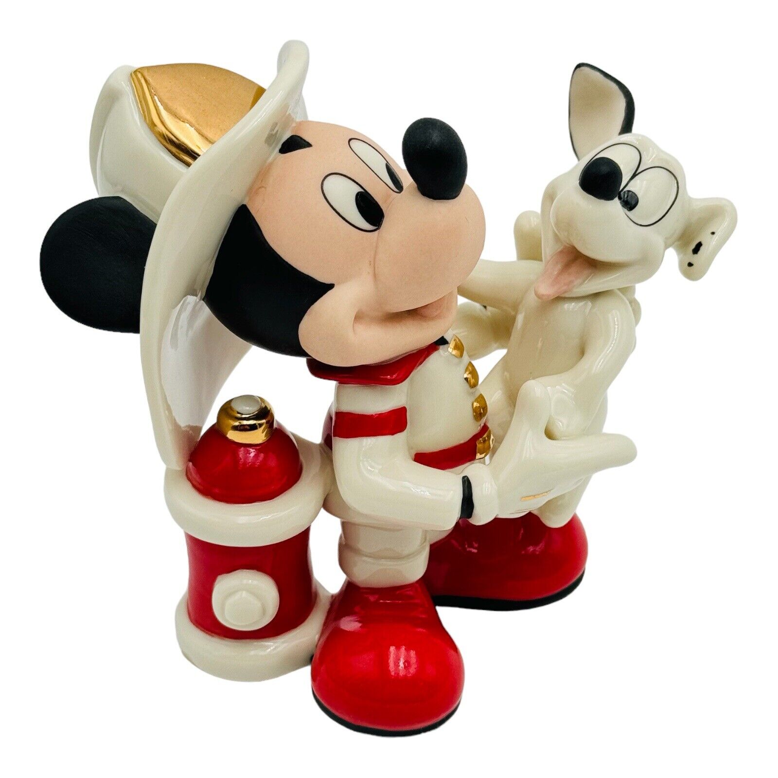 Lenox Walt Disney Mickey Mouse Fire Chief Figurine Fireman Dalmatian NEW