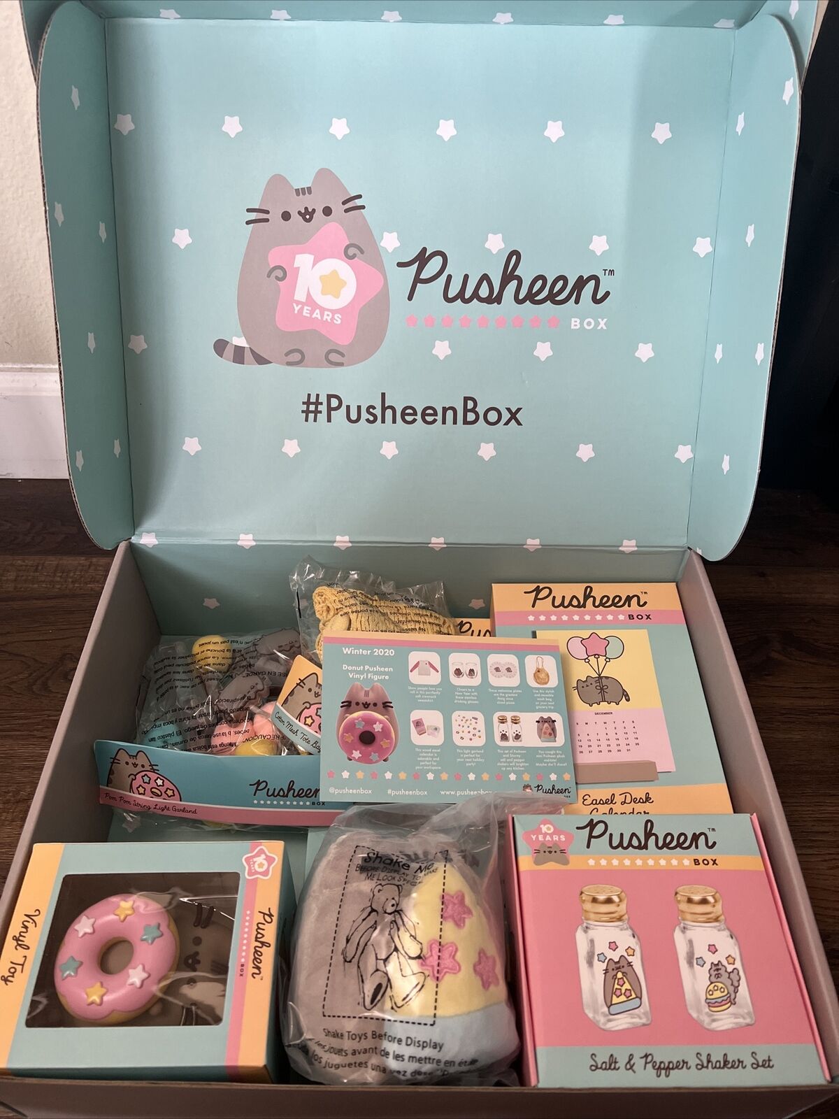 Pusheen Box 10Years Exclusive Subscrition Box - A lot of items