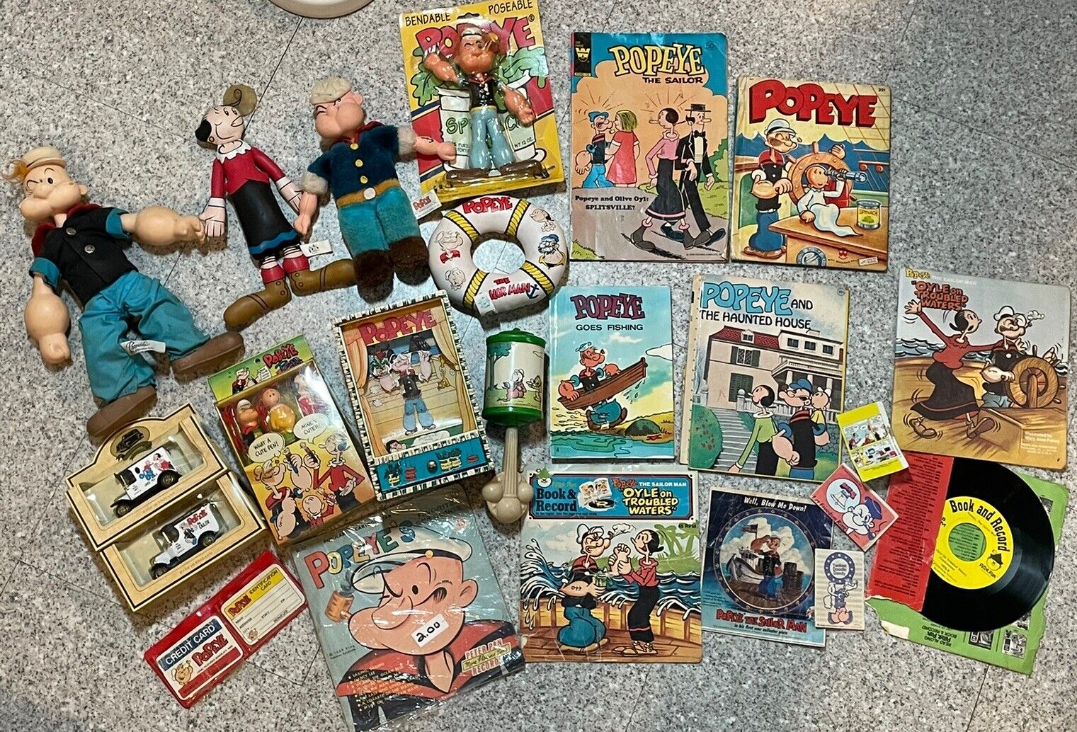 RARE VTG Popeye The Sailer Man Toys, Items & Books (New & Used) Lot Of 22 Items