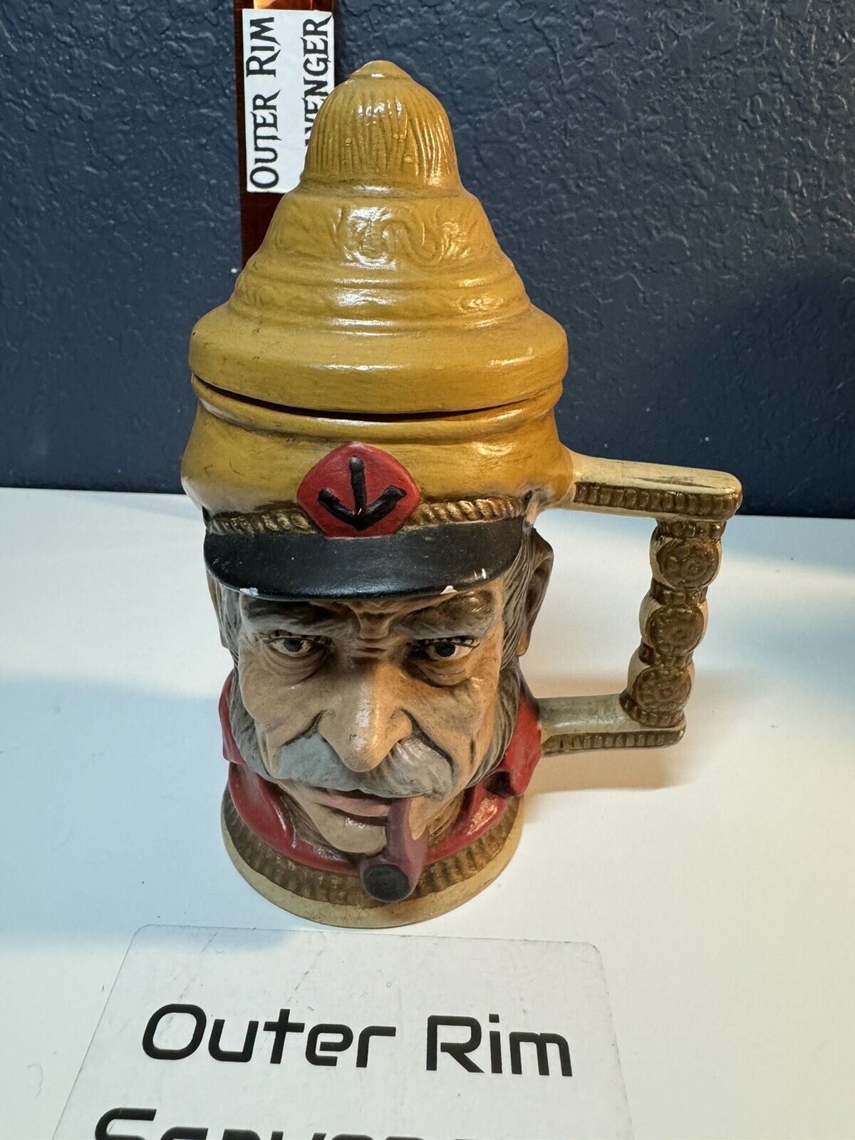Sailor Mug Hand Painted. Very Detailed. In Good Condition. Vintage 70s.